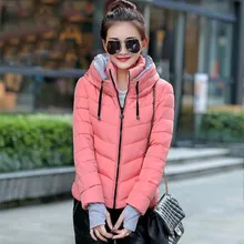 Хлопковая стеганая куртка, модная короткая стильная зимняя куртка с капюшоном для женщин, пальто, парки для женщин зима, Женское пальто, парки TT1171