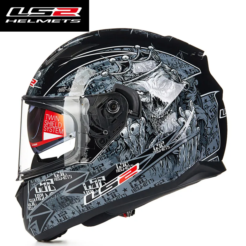 LS2 FF328 поток полный лицо moto rcycle шлем Capacete LS2 с двойными линзами LS2 Casco moto capacete de moto cicleta DOT Approved - Цвет: 4