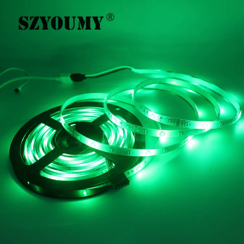 SZYOUMY 2835 SMD RGB Светодиодные ленты свет строка ленты Декор лампы ленты с 44/24 клавиши ИК-пульт дистанционного управления 2A мощность адаптер Blster