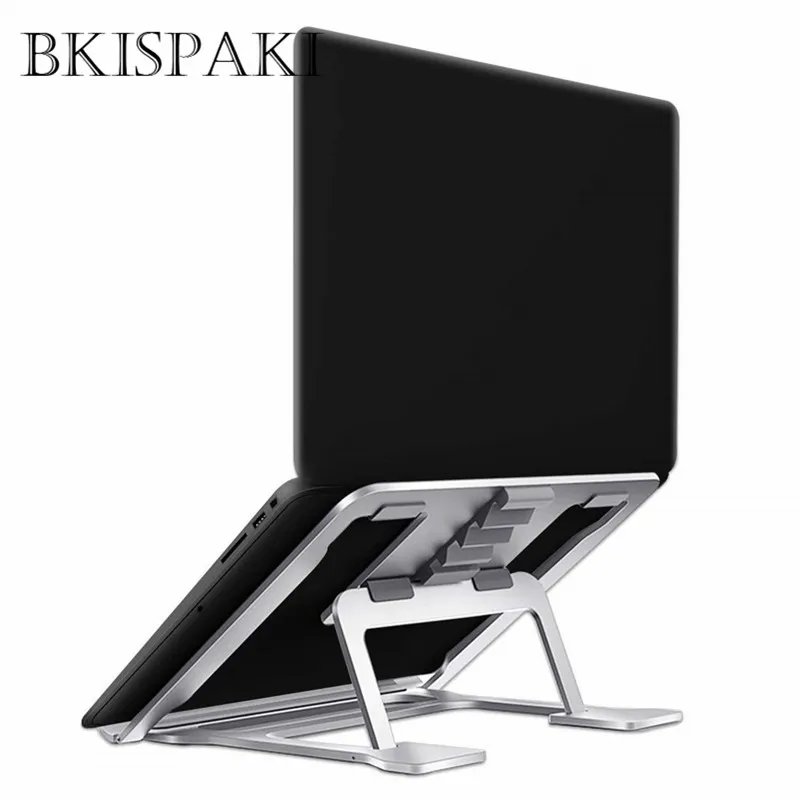 Folding Portable Metal Laptop Stand Viewing Angle 6 Height Adjustable Desktop Aluminum Alloy Bracke
