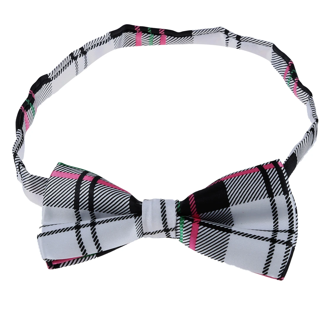 SAF 2016 NEW Black & White with Color Stripe Scottish Bow Tie For Men