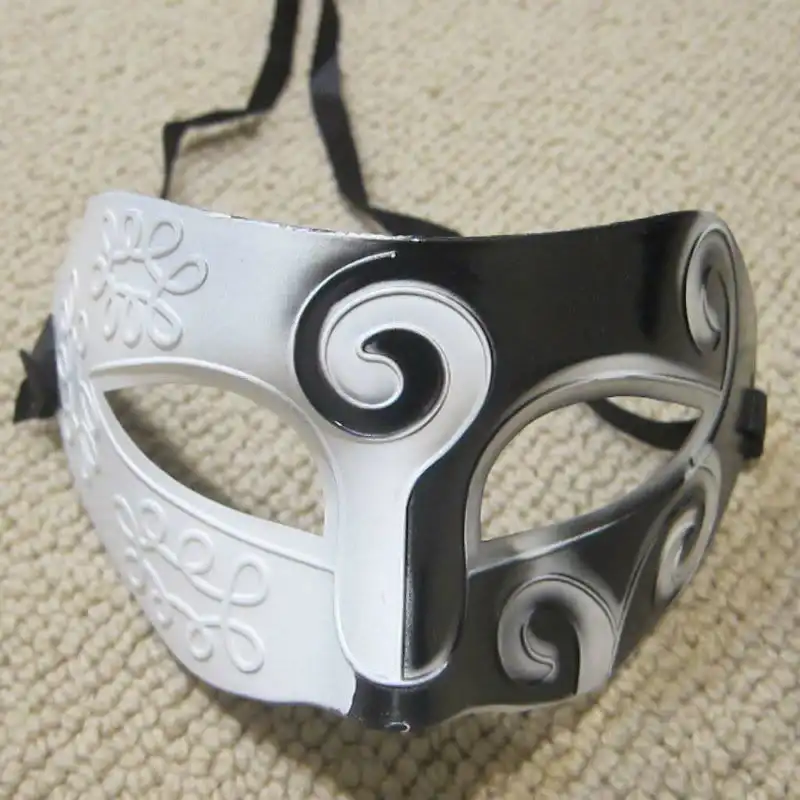 

Black&White Roman Greek Mens Venetian Halloween Costume Party Masquerade Mask