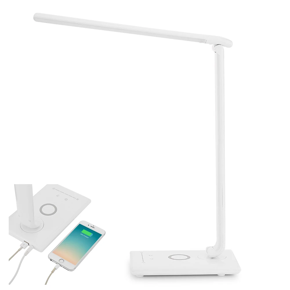 

Touch Control LED Table Lamp Desk Light 36 LEDs Flexible Adjustable Brightness Lamps with USB Charging Port for Smartphone
