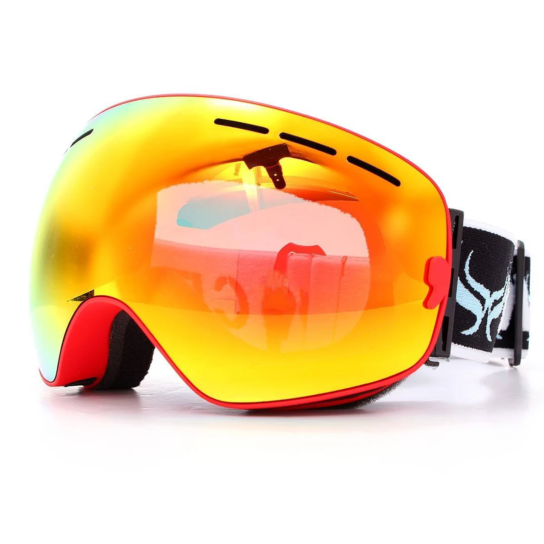 

BENICE ski goggles double layer anti-fog eyes red frame