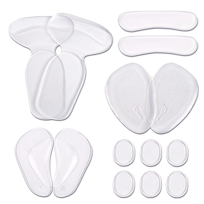 

5 in 1 High Heels Kit Silicone Gel Self-adhesive Heel Sticker Heel Insoles Forefoot Pad for Women Shoe Heel Pads Insoles