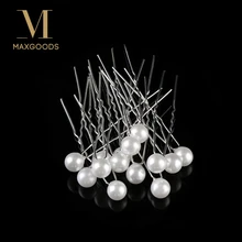 20 шт., модные свадебные шпильки с белым жемчугом, заколки для волос, заколки для волос, аксессуары для волос