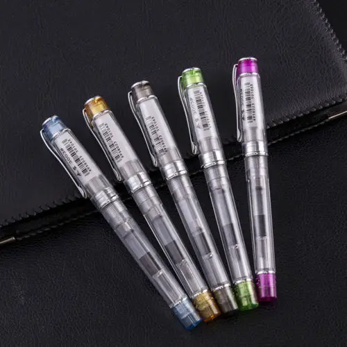 

Wing Sung 3003 Transparent Piston Fountain Pen Extra Fine Nib 0.38mm