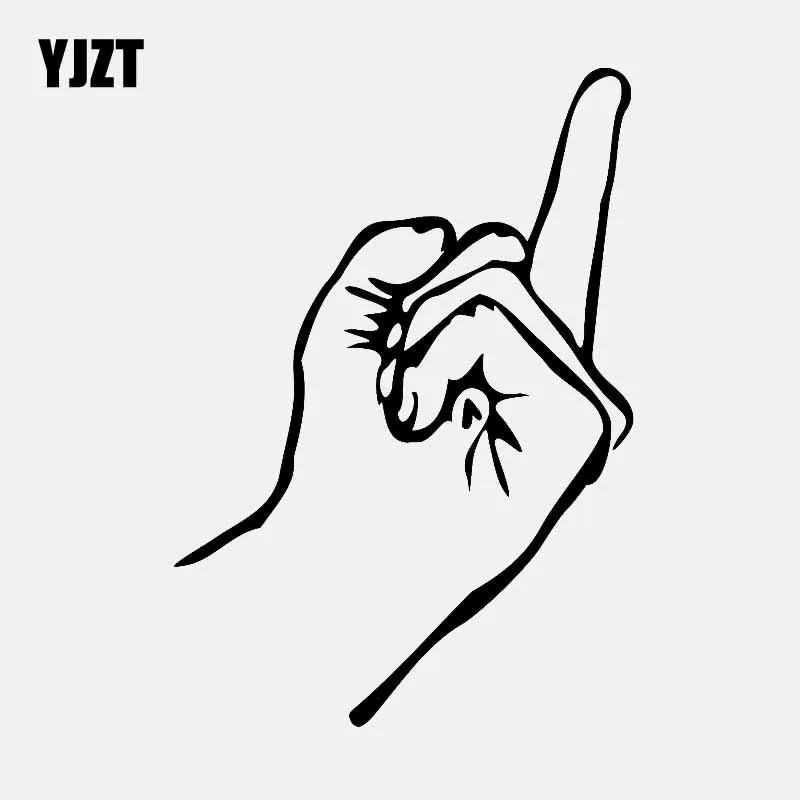 Middle Finger Vinyl Car Sticker Flicking Off