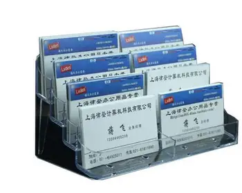 

2017 Quality Simple generous fashionable acrylic business card holder 6 or 8 grids creative transparent business card organizer