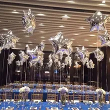 10 шт. 18 дюймов серебряные алюминиевые шары надувные из фольги для украшения дня рождения гелиевый воздушный шар Globos Свадебные украшения