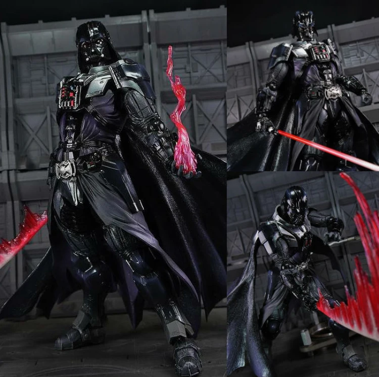 

28cm Brand Movie Star Wars Darth Vader Action Figure Play Arts Changed Jedi Knight Model Children Gift PVC Fans Collection