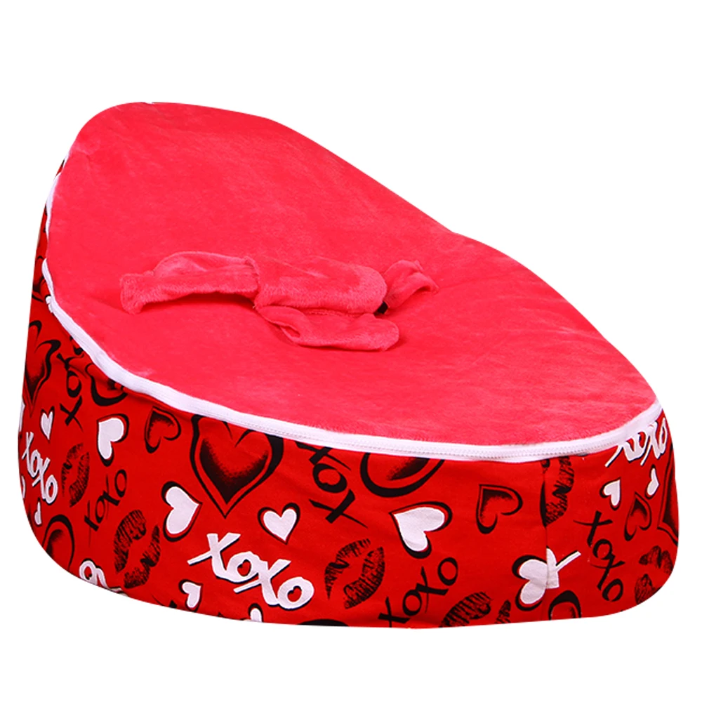 Levmoon Medium Red Lover Bean Bag Chair Kids Bed For Sleeping Portable Folding Child Seat Sofa Zac Without The Filler Levmoon Medium Red Lover Bean Bag Chair Kids Bed For Sleeping Portable Folding Child Seat Sofa Zac Without The Filler