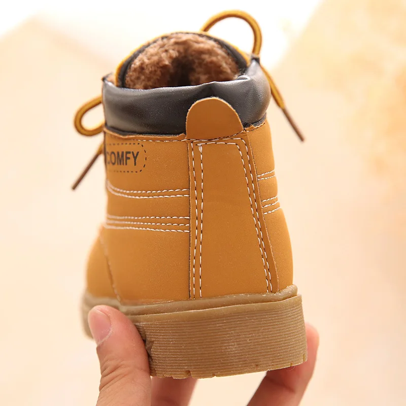 Г. Новые зимние модные детские теплые ботинки хлопковая обувь для маленьких мальчиков и девочек высококачественные детские ботинки на шнуровке от 1 до 5 лет