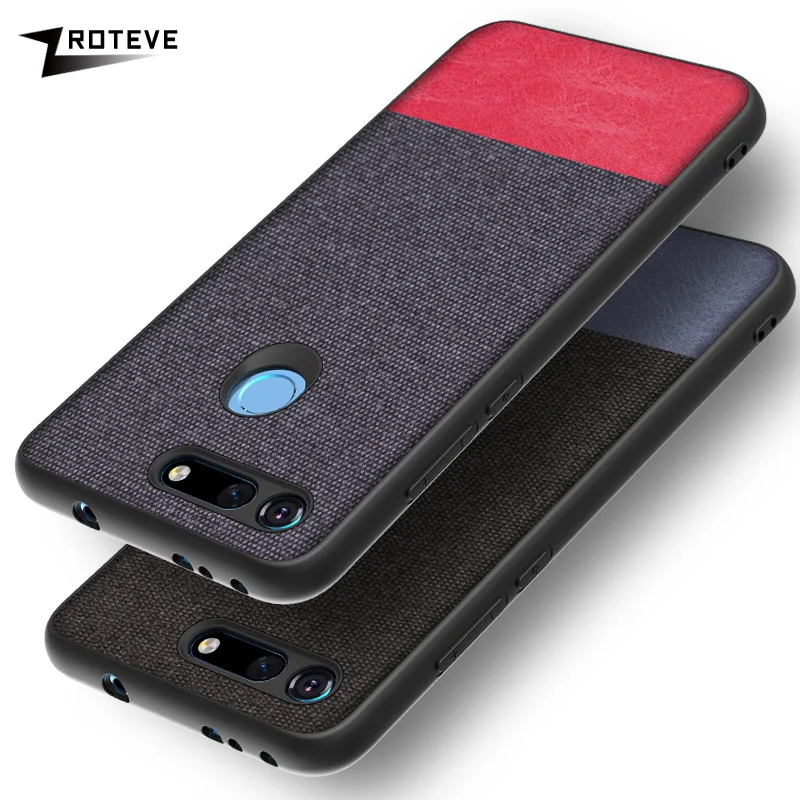 

Case For Honor View20 Soft Silicone TPU Canvas Back Cover Fashion Fabric Case For Huawei Honor View20 View 20 V20 Phone Cases