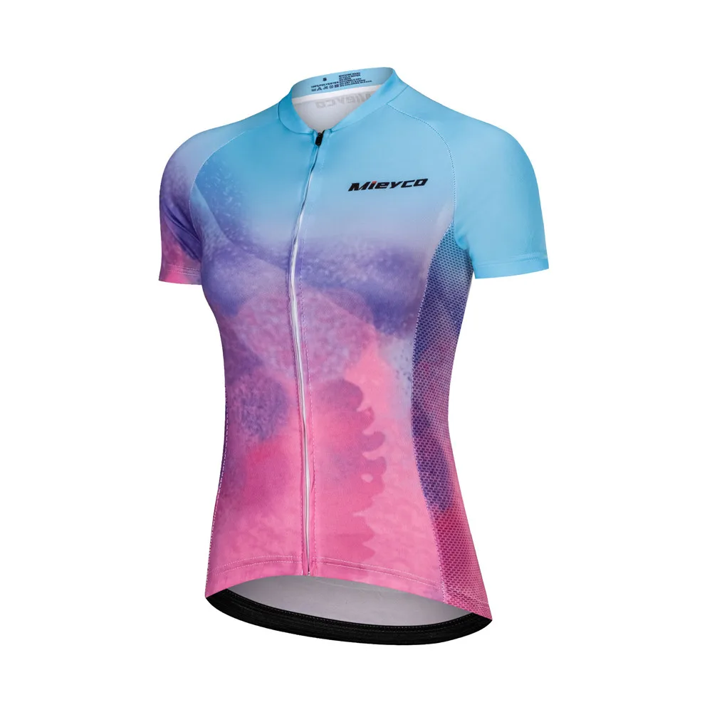 Cycling Jersey Women Aogda Bike Shirts Short Sleeves Bicycle Jacket Team Biking Clothing