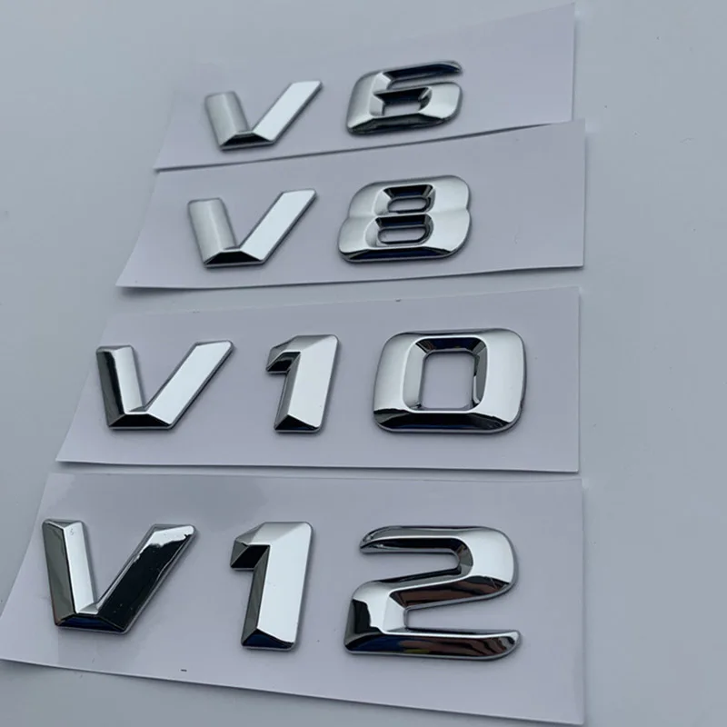 Эмблема V6 V8 V10 V12 с буквенным номером хромированная эмблема логотипом для