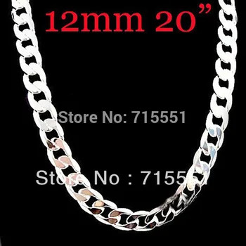 

12MM Cool Rock Men Necklaces Promotion Sale, Hot New Items Men's Jewelry High Quality 925 Sterling Silver Chain Necklace