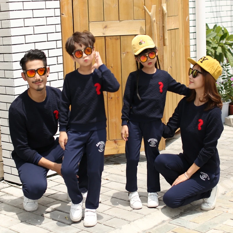 Family Matching Outfits Autumn New T-shirt Round Neck Long Sleeve Family Sweatshirt And Trousers Suit Sports Family Clothing Set Family Matching Outfits Autumn New T-shirt Round Neck Long Sleeve Family Sweatshirt And Trousers Suit Sports Family Clothing Set