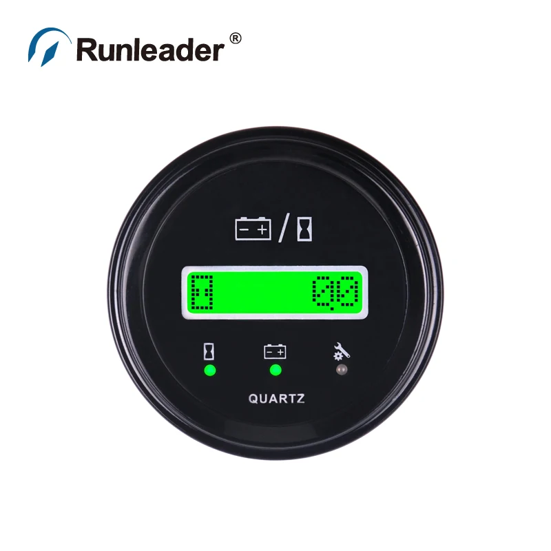 

Runleader LCD BI011B Battery Indicator Hour Meter For ATVUTV Tractor Golf Carts Buggies Utility Vehicles Forklift Truck Club Car