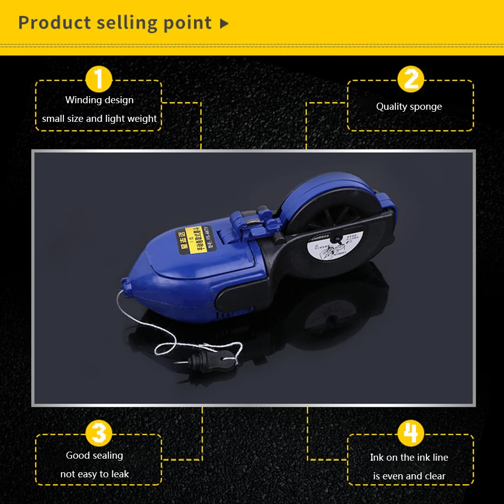 Деревообработка строительный инструмент Автоматический/ручной чернильный маркер фонтан воздуховод Мел линия 30 м нейлоновая проволока