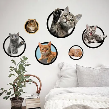 

New Personality Decoration Cat Wall Sticker Cartoon Kindergarten Wall Sticker
