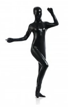 

(S01)Black Shiny Metallic Tights Unisex original Fetish Zentai Suits