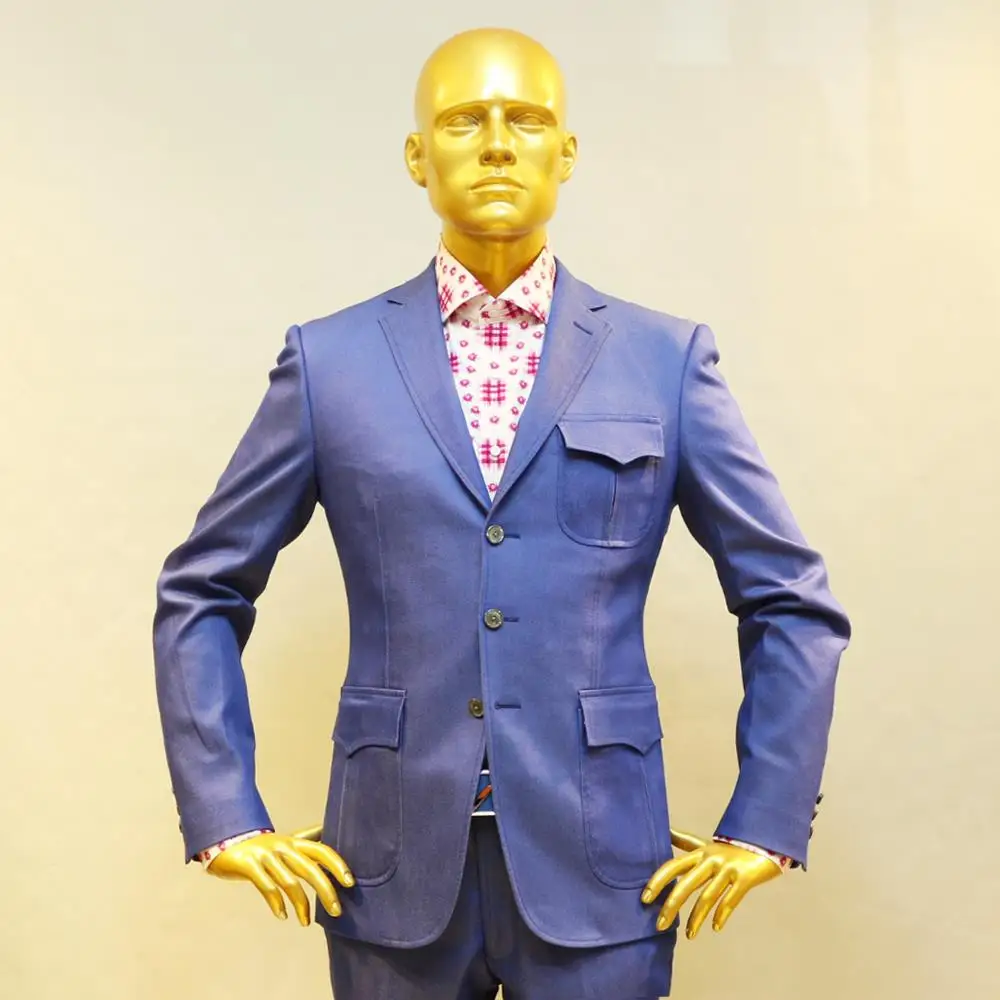 blue suit with jeans