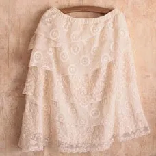 

Japanese Vintage Gothic Retro Saia Longa Harajuku Lolita Bohemian Hippie Boho Lace Ruffle Crochet Embrodery Cotton Linen Skirt