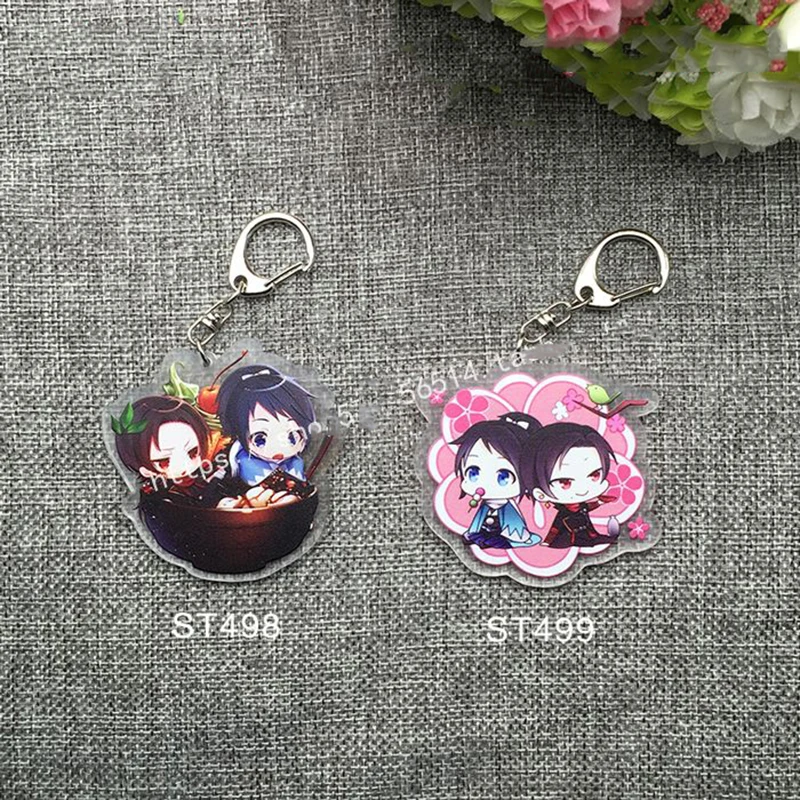 

1pcs Touken Ranbu Online Kashuu Kiyomitsu yamatonokami In The Bowl Keychain Portachiavi Keyring Bag Pendant