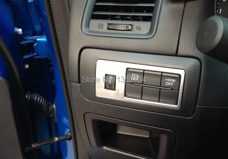 Авто инерционные аксессуары, кнопка выключения света отделка, внутренний автомобильный Стайлинг для Mazda CX-5, abs хром, автомобильный Стайлинг