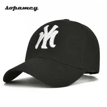 Унисекс хлопок бейсбольная Кепка NY мужчин и женщин snapback прохладный шляпа Солнца письмо Регулируемая casquette кости Cap-мужчин спортивный кости Gorras шапка