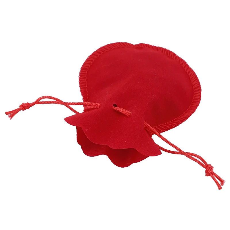 Free Shipping 100PCS  7x8cm Red Velvet Drawstring Pouch Bag/jewelry Bag,christmas/wedding Bag