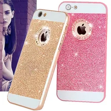 

Lovely Fundas Candy Glitter Bling Diamond Back Cover For iPhone 7 6 6S Plus Case Hard Phone Cases for iPhone 5 5S SE 4 4S Case