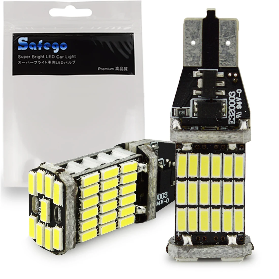Safego 2 шт. 1000 люмен чрезвычайно яркие Canbus безотказные 921 912 T10 T15 45SMD светодиодный