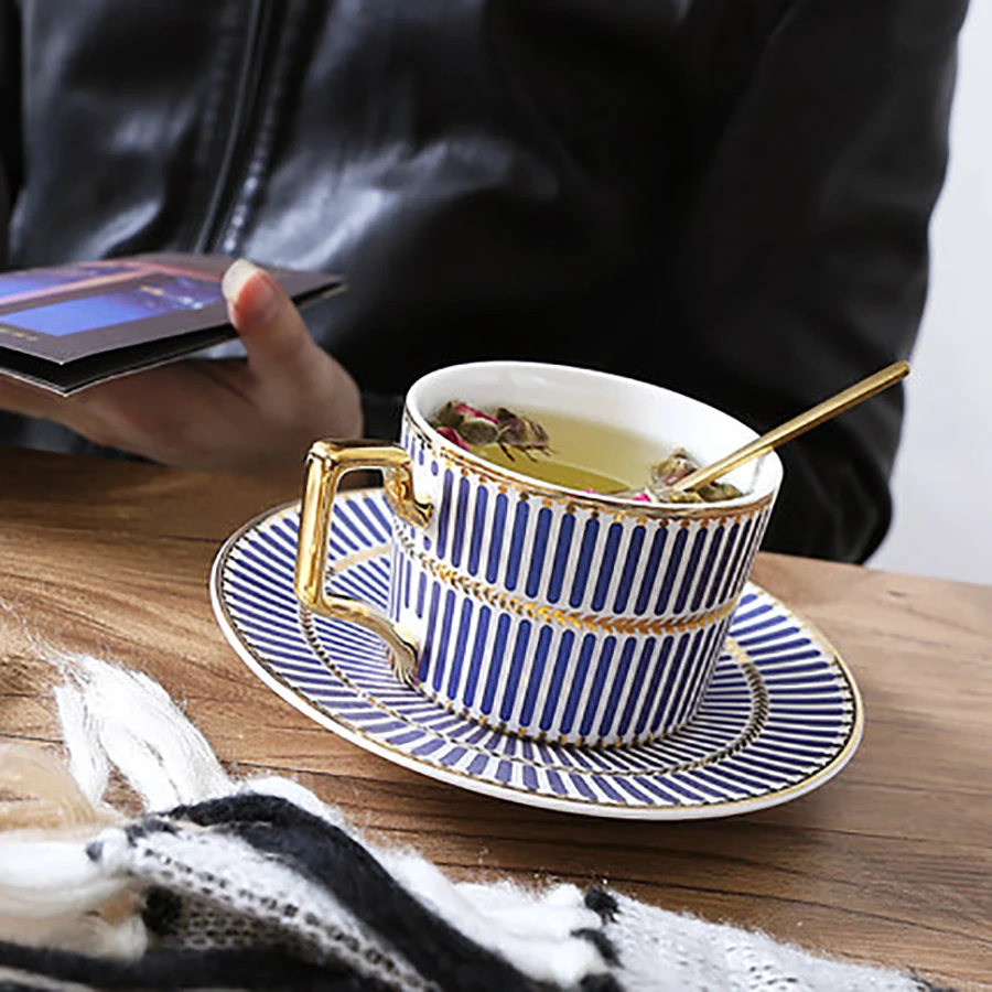 Керамическая кофейная чашка многоразовая чашка для эспрессо блюдце набор высокого чая винтажная плоская чайная чашка Tazzine Caffe с ложкой Home 50T003