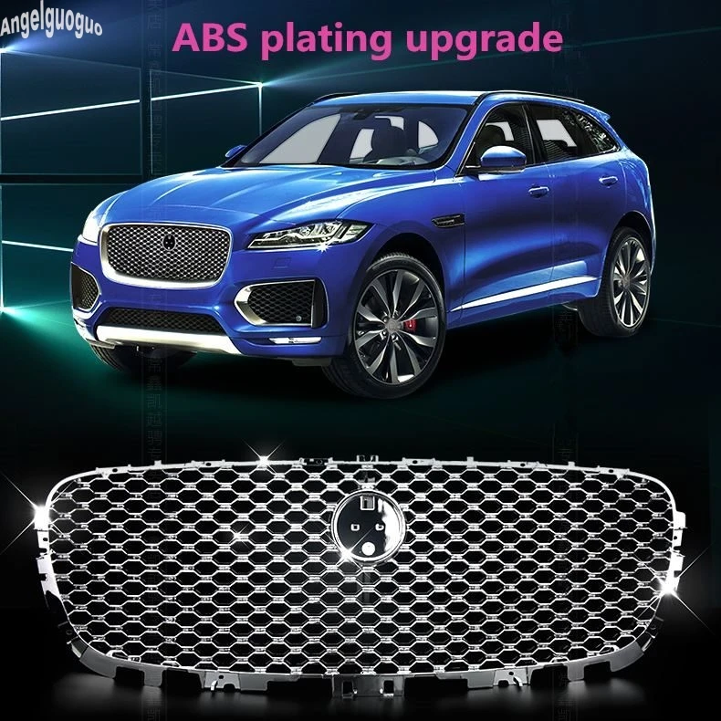 Plating Car Head Decoration Front Grilles Sequin Trim Cover Car-styling For Jaguar F-PACE Fpace X761 2016-18 Upgrade accessories