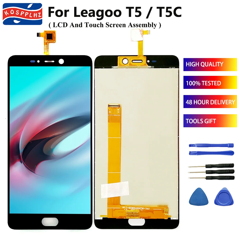 KOSPPLHZ Протестировано хорошо для LEAGOO T5 ЖК дисплей + фотография Leagoo T5C T 5