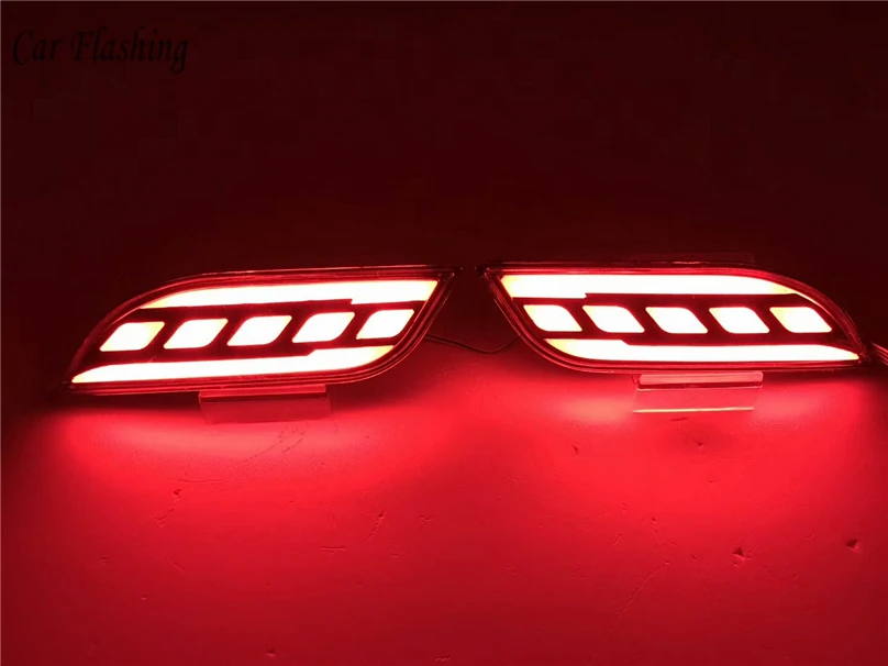 Автомобильный мигающий 1 комплект для Jeep Compass автомобильный предупреждающий Светодиодный отражатель задний противотуманный фонарь задний бампер свет тормозные огни