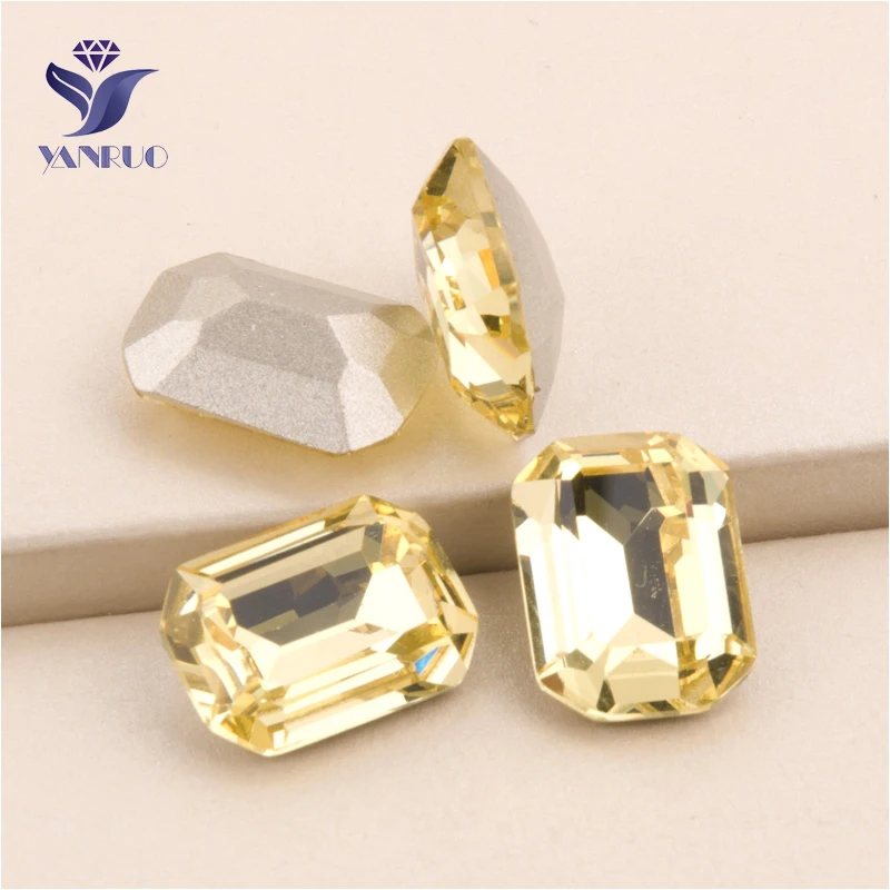 Yanruo #4610 все размеры Jonquil восьмиугольное Стекло Камни страз свободные бусины