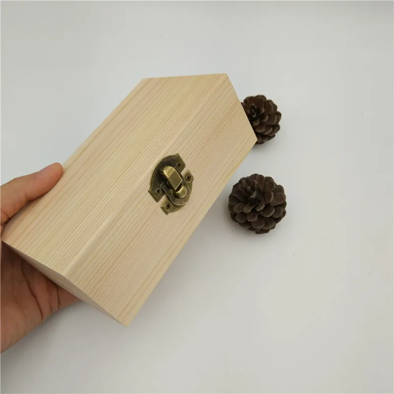 Новое поступление zakka, деревянная маленькая деревянная коробка с крышкой и замком, ювелирная коробка для хранения, свадебный стол, Подарочная коробка 14*7,5*5 см