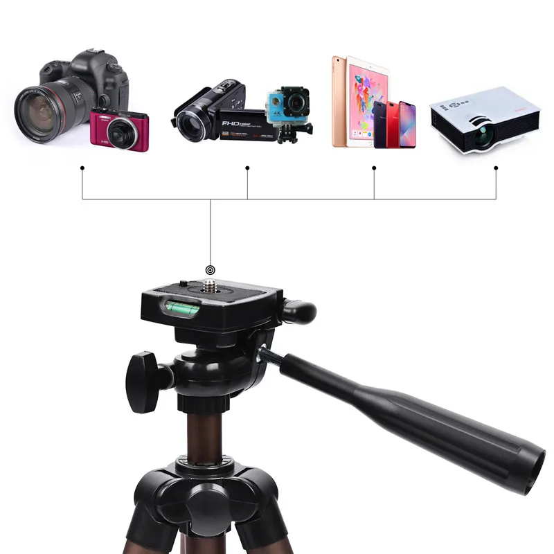  fosoto Professional Camera Tripod Stand Portable Aluminum Stand With Holder for Canon Nikon Sony DS