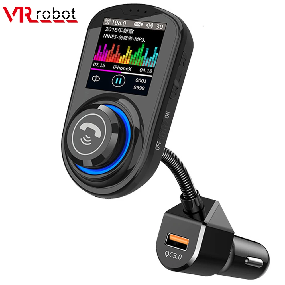 VR robot Bluetooth Handsfree Car Kit FM Transimtter Dual QC 3 0 QuicK Charge EQ Model Audio MP3 плеер с функцией Siri|MP3-плеер