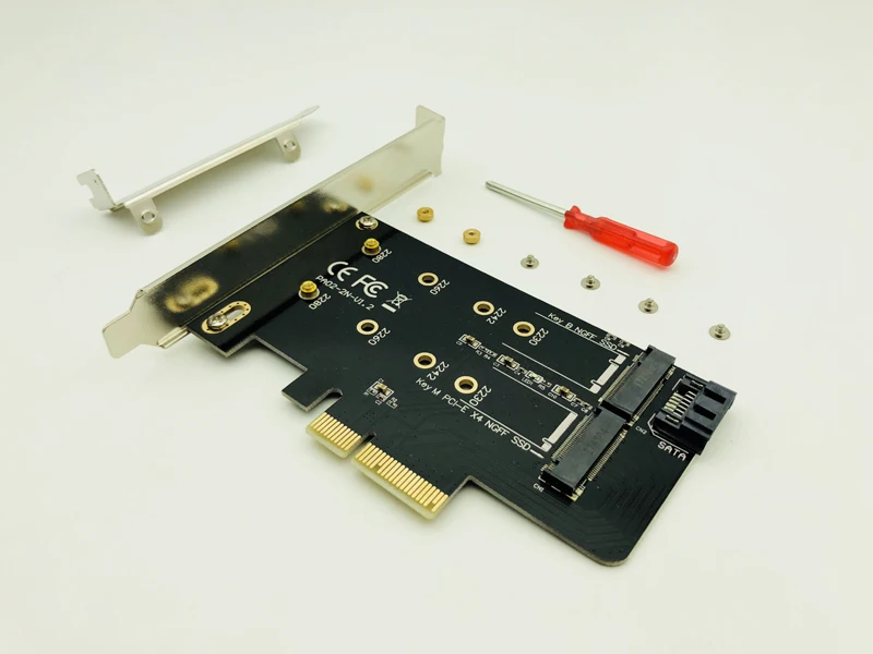 PCIE к M2 SSD адаптер NVME M Key SATA B to PCI e 3 0x4 контроллер конвертера карты поддержки 2280 2260 2242