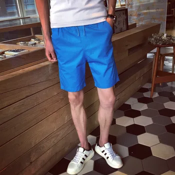 

Mens Summer Shorts Mens New Fahsion Casual Loose Solid Shorts High Quality Cotton sandy beach Outdoor Knee Length Plus Size 5XL