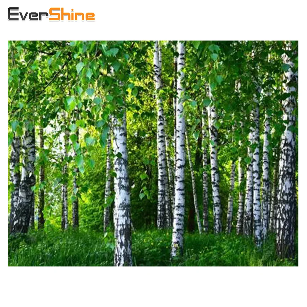 

EverShine Diamond Embroidery Landscape 5D Diy Diamond Painting Tree Handmade Pasted Mosaic Painting Home Decor