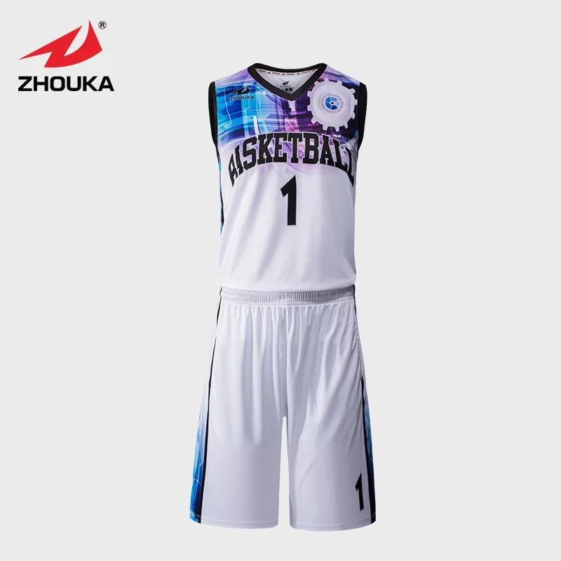 Cheap Sublimation Basketball Jersey Uniform Customizing Whole Design