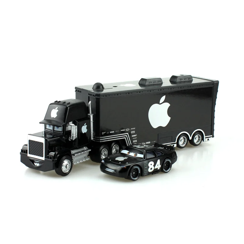 Disney Pixar тачки черное яблоко mack truck+ маленький автомобиль 1:55 металлическая игрушка сплав автомобиль Diecasts& игрушечные автомобили Модель автомобиля игрушки