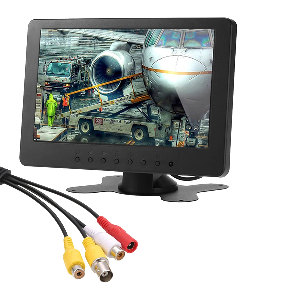 S701 7 дюймов TFT LCD монитор экран 16:9 1024*600 BNC AV видео аудио для ПК безопасности VCD DVD EU US