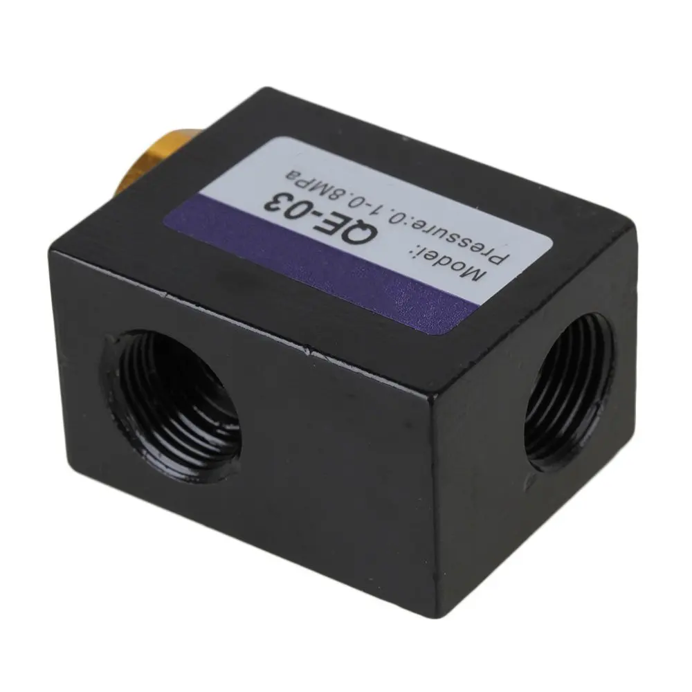 3PCS Black Pneumatic Quick Air Exhaust Valve 3/8" Inlet Ports Aluminum