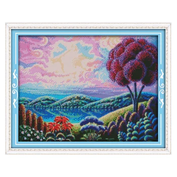 

Joy Sunday crossstitch Fantastic scenery(2) scenic DMC14CT11CTcottonfabric livingroom dininghall restaurant home hotel painting